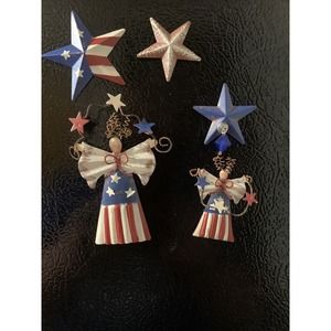 fridge magnet set Stars And Stripes Americana Angels Red White And Blue